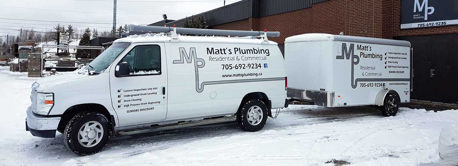 Matt's Plumbing Service Vehicle Matt's Plumbing Van with Trailer
